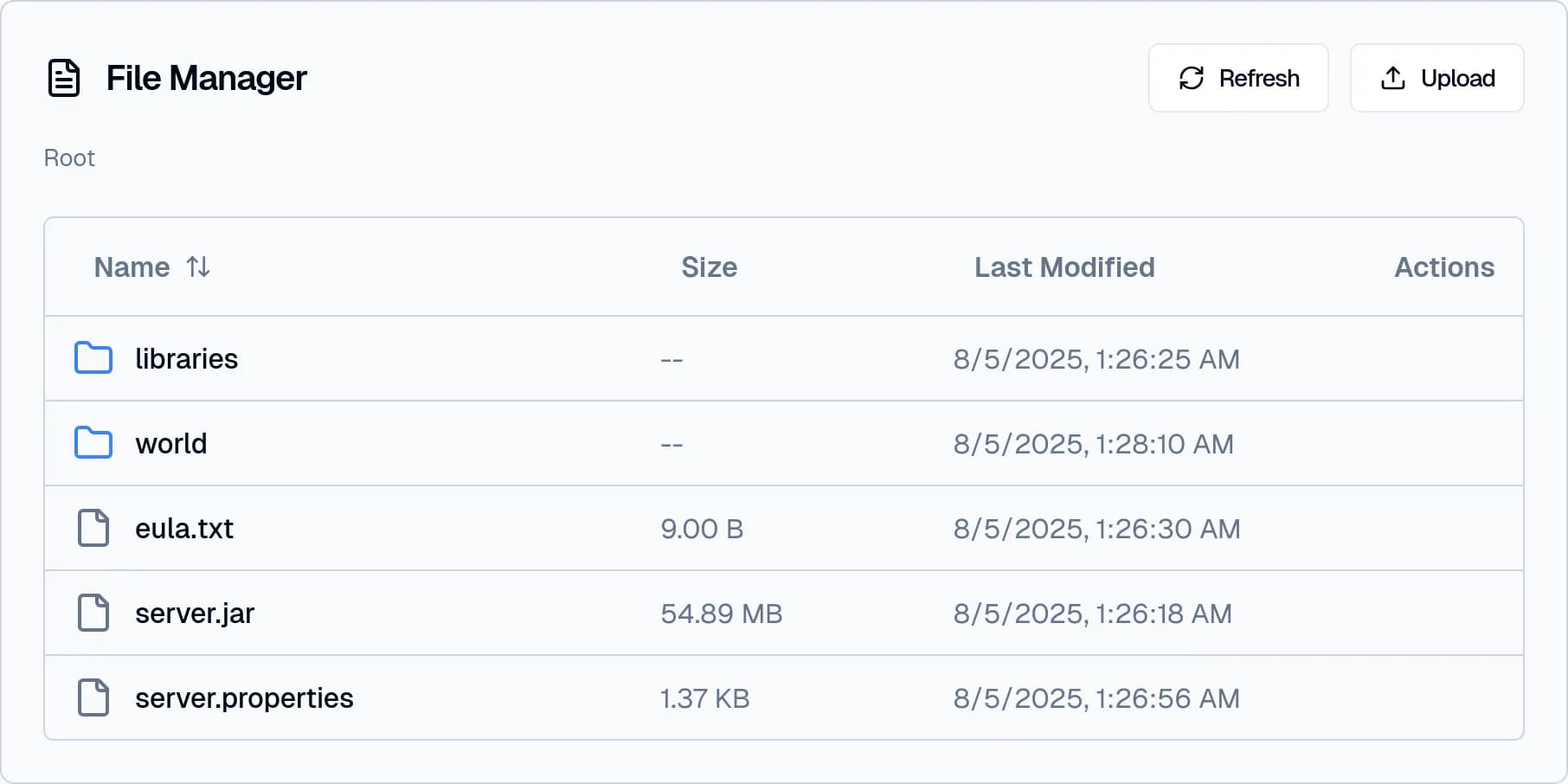 Filemanager screenshot